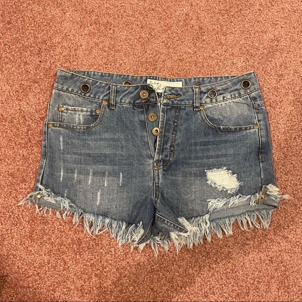 denim shorts